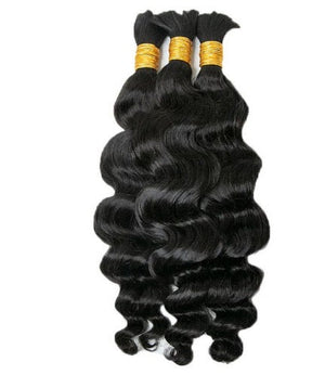 100% Human Hair Curly Bulk -- Pure Virgin Italy