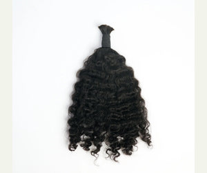 100% Human Hair Curly Bulk -- Pure Virgin Italy