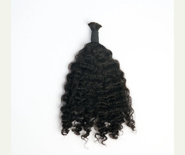 100% Human Hair Curly Bulk -- Pure Virgin Italy