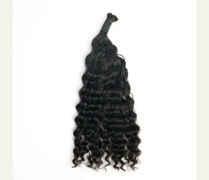 100% Human Hair Curly Bulk -- Pure Virgin Italy