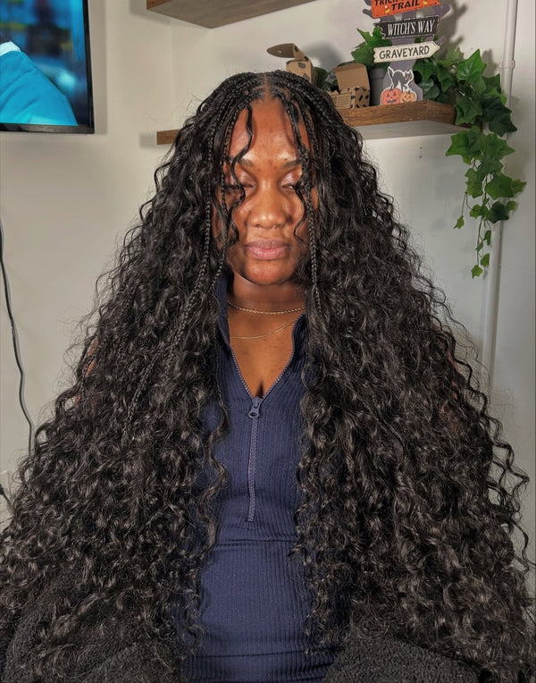 100% Human Hair Curly Bulk - Pure Virgin Italy (USE THE ABOVE BULK HAIR TO ACHIEVE THIS STYLE)