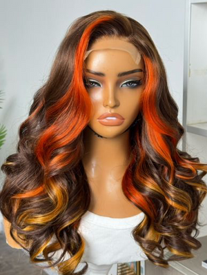 Sunset Glow Bouncy Wig – 4x4 Closure | 20"