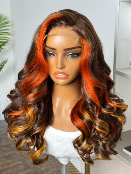Sunset Glow Bouncy Wig – 4x4 Closure | 20"