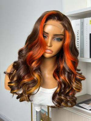Sunset Glow Bouncy Wig – 4x4 Closure | 20"
