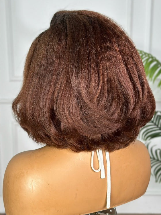10" Custom Brown Natural Kinky Bob