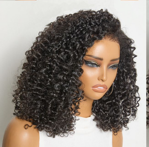 14" 4C Hairline Frontal Curly Wig