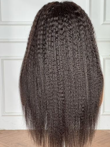 18" Natural Kinky Straight Wig 13x4 Frontal