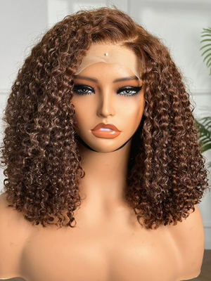 Mocha Posh Curl™ – 5×5 Lace Closure Wig (12″)