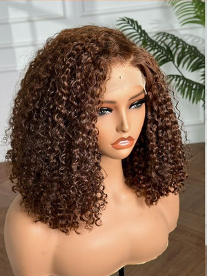 Mocha Posh Curl™ – 5×5 Lace Closure Wig (12″)