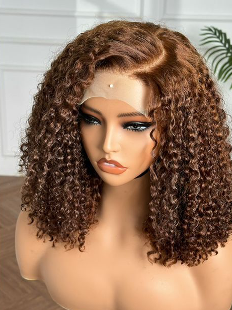 Mocha Posh Curl™ – 5×5 Lace Closure Wig (12″)