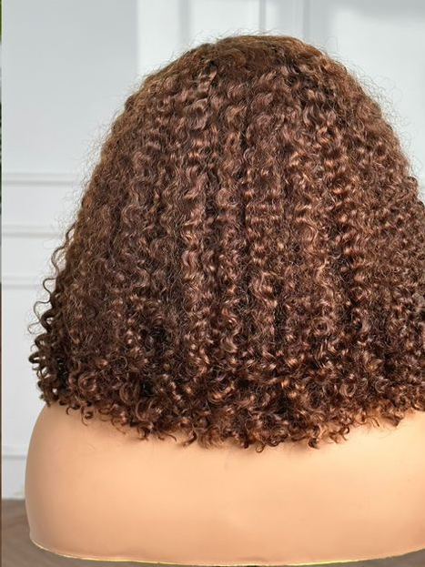 Mocha Posh Curl™ – 5×5 Lace Closure Wig (12″)