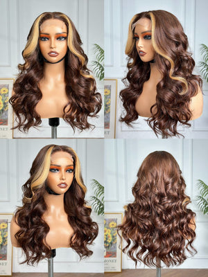 Isla Highlight Bouncy™ – 18″ 4×4 Lace Closure Wig