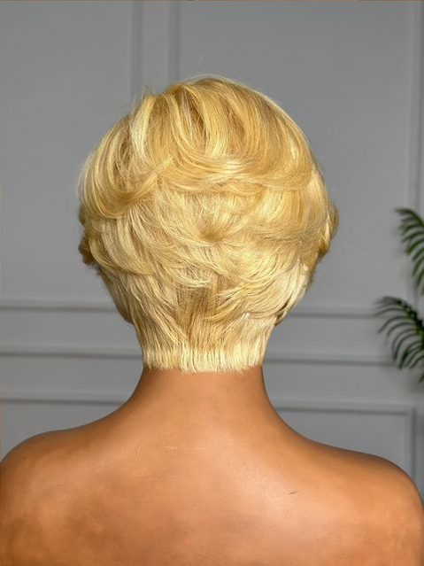 Luna Blonde Pixie™ – 6″ Lace Front Wig