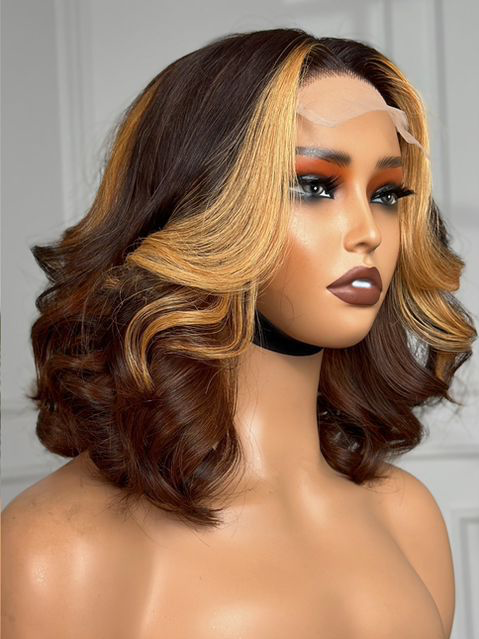 Color Bouncy 4×4 Lace Wig