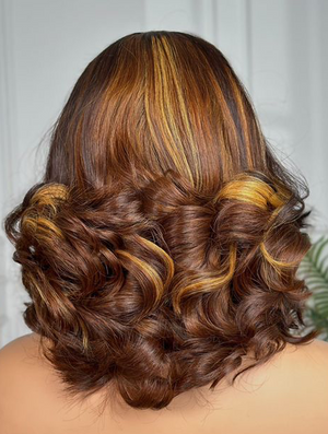 Color Bouncy 4×4 Lace Wig