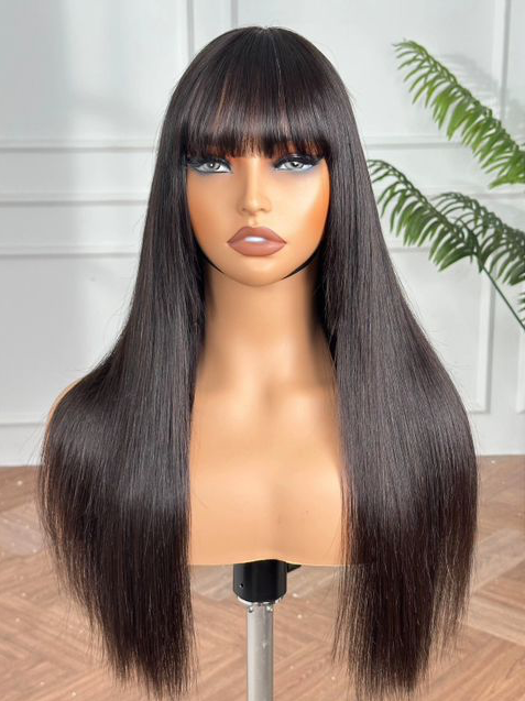 Ava Sleek Fringe™ – 20″ Glueless Straight Wig