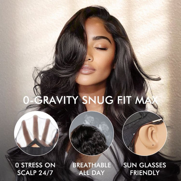 180% / 250% Density Bone Straight with Baby Hair PartingMax Glueless 7x6 Closure HD Lace Wig Pre-Cut Lace