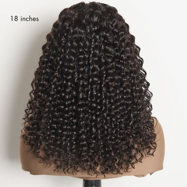 Knotless Fulani Braids Deep Wave Glueless Ear-to-ear 13x4 Frontal HD Lace Wig Human Hair